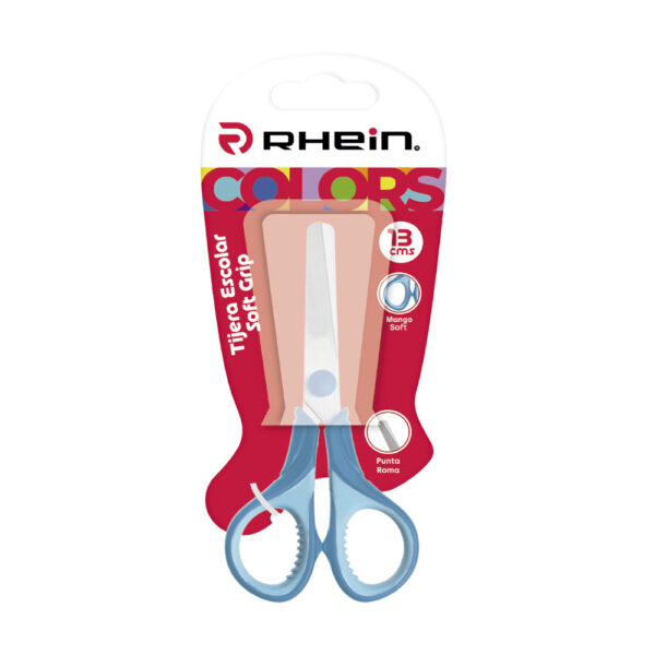 TIJERA ESCOLAR PUNTA ROMA SOFT GRIP 13 CMS BLISTER